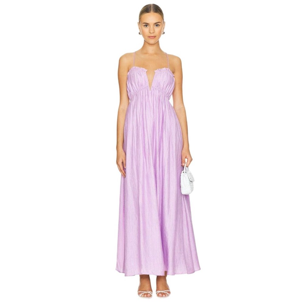 Line & Dot Lavender Maxi Dress with Spaghetti Straps